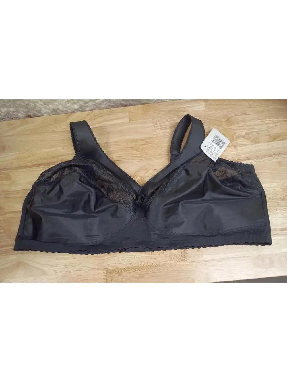 GLAMORISE MAGICTLIFT ORIGINAL WIREFREE SUPPORT BRA BLACK SIZE 54DD
